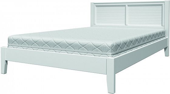 Кровать "Грация-3" 1600 мм + ламели - Цвет: Белый античный