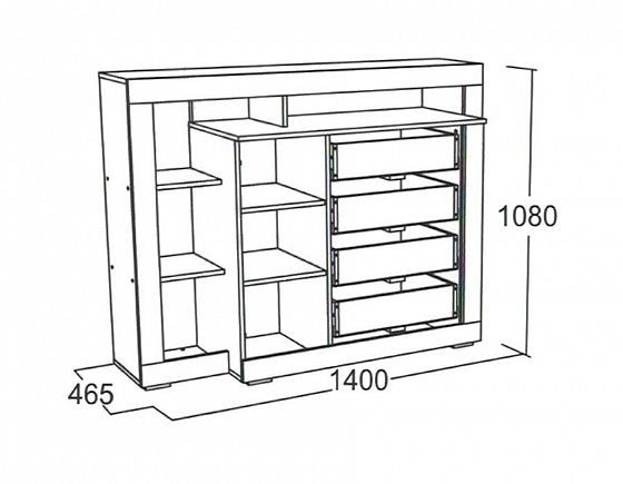 Комод 1 "Ольга-19" - Схема